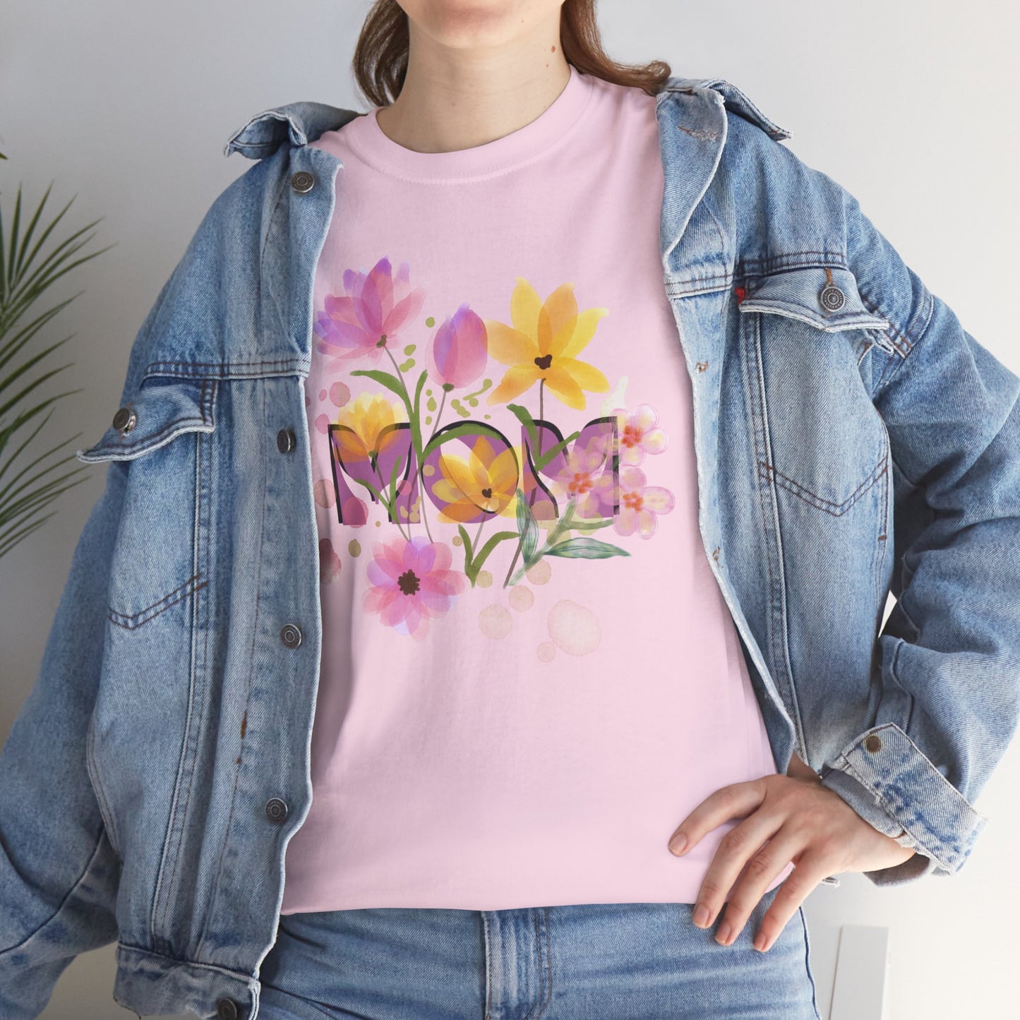 Soft Floral Mom Tribute Design - Heavy Cotton Tee