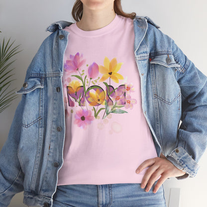 Soft Floral Mom Tribute Design - Heavy Cotton Tee