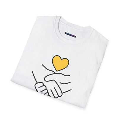 Unisex Softstyle T-Shirt Clasped Hands with Heart