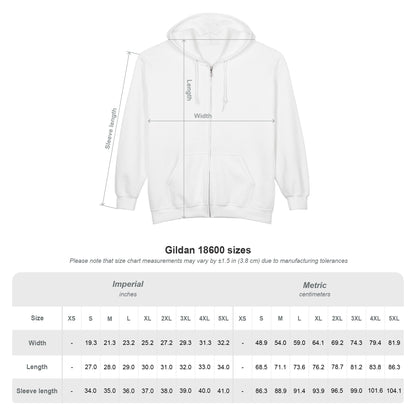 Unisex Heavy Blend Full Zip Hooded Sweatshirt Hand Shake and Friendship Quote