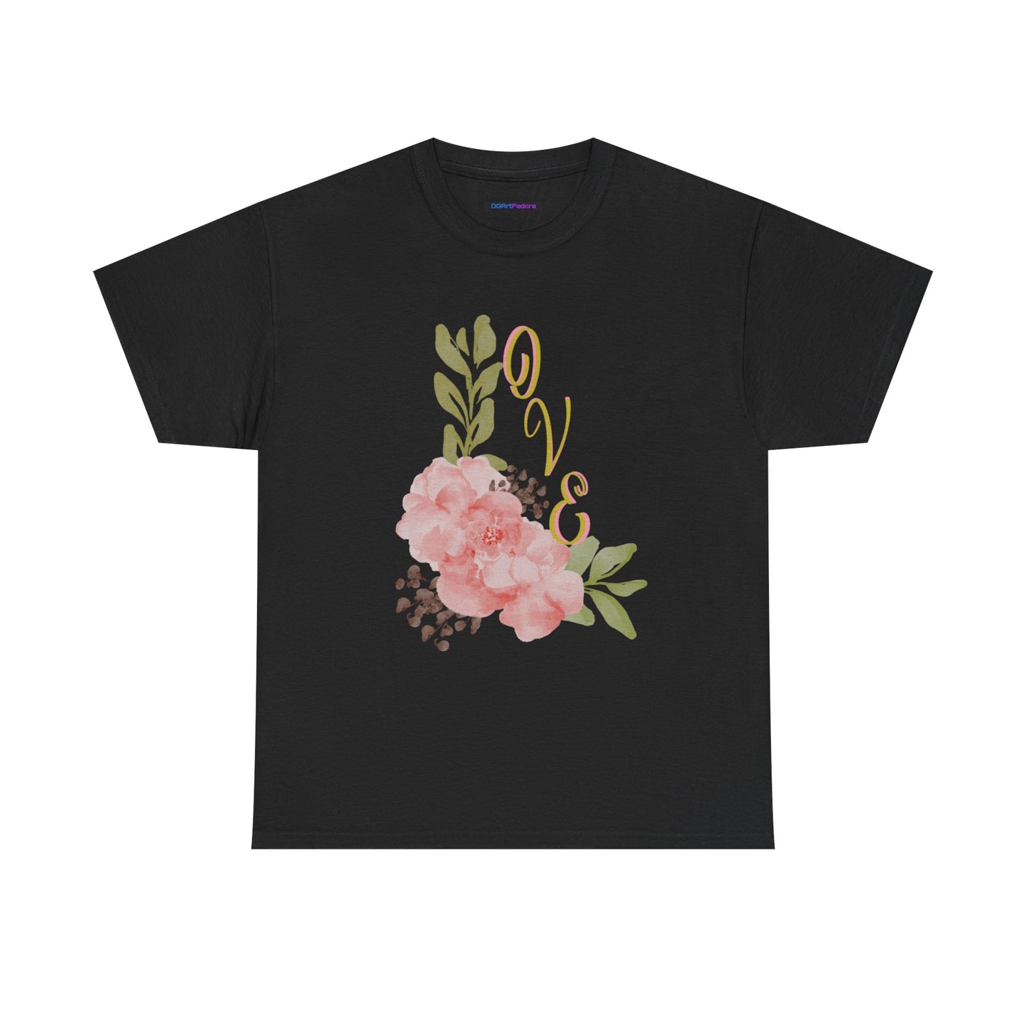 Floral “Love” Design - Unisex Heavy Cotton Tee
