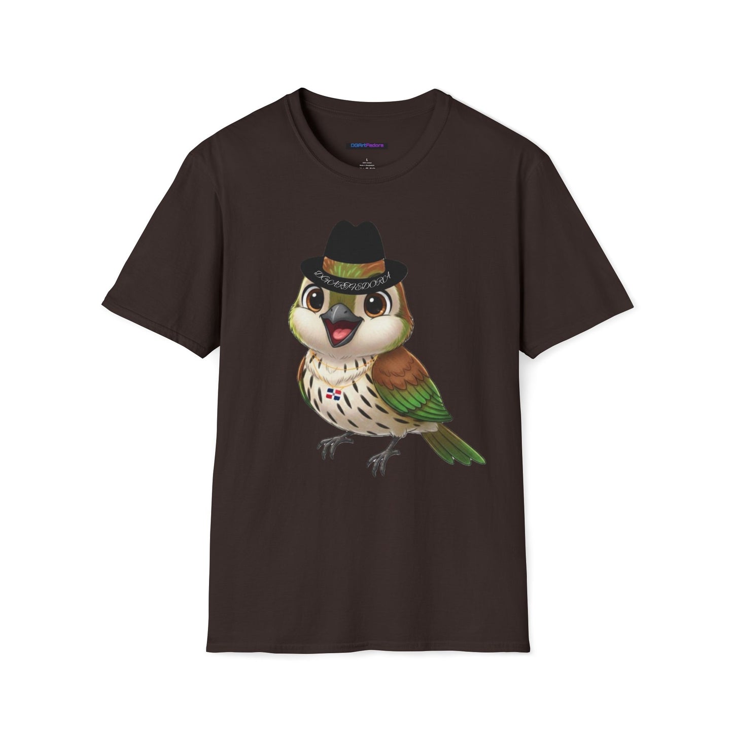 Unisex T-shirt Ciguita the Palmchat with Hat & Chain