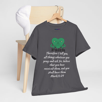 Unisex Heavy Cotton Tee - Faith Mark 11:24