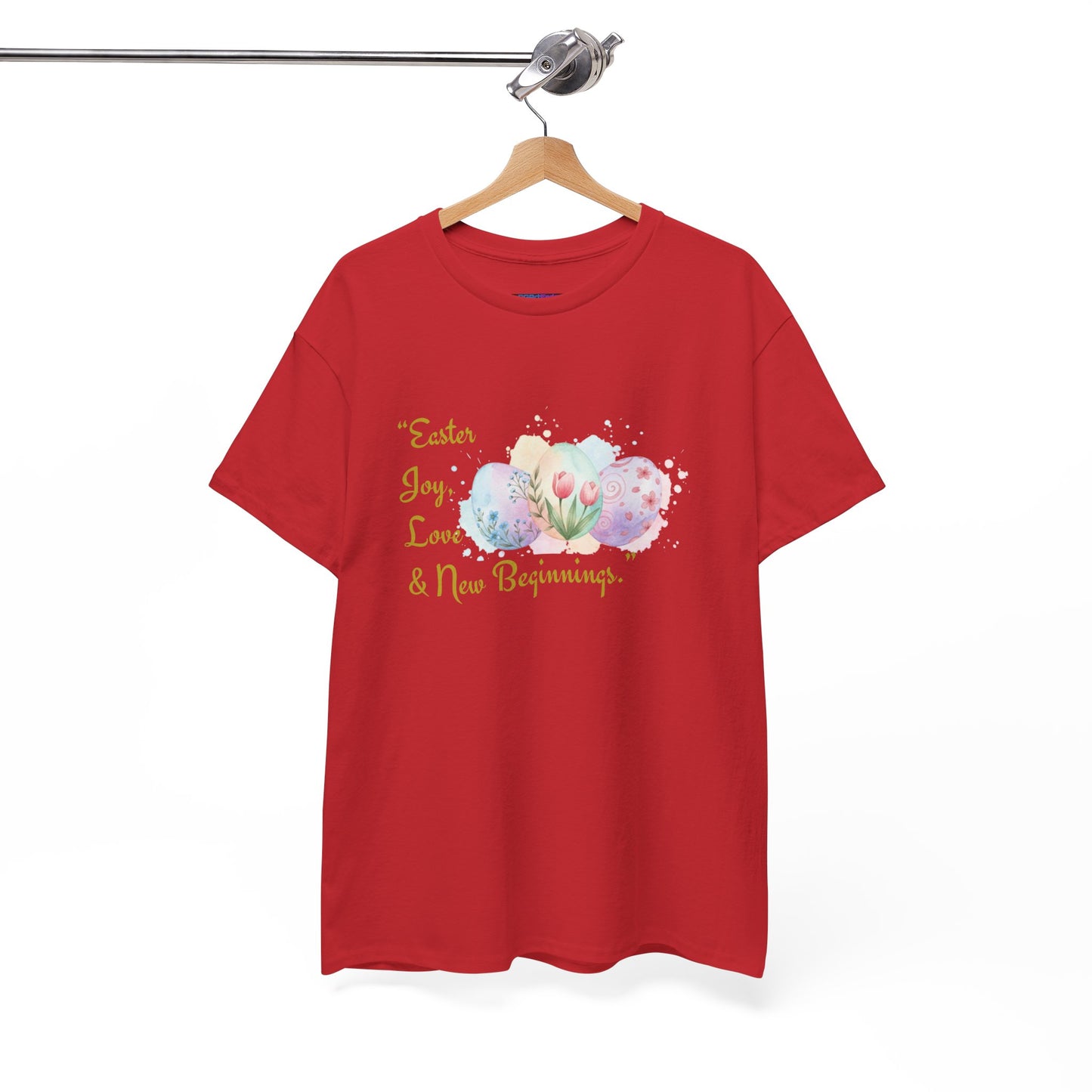 Unisex Heavy Cotton Tee - Easter, Joy, Love, & New Beginnings