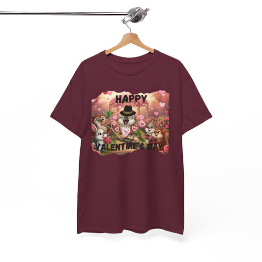 Unisex Heavy Cotton Tee Valentine's Day Ciguita and Friends