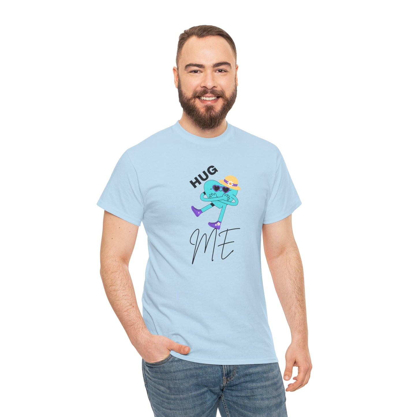 Unisex Heavy Cotton Tee HUG ME GIRL