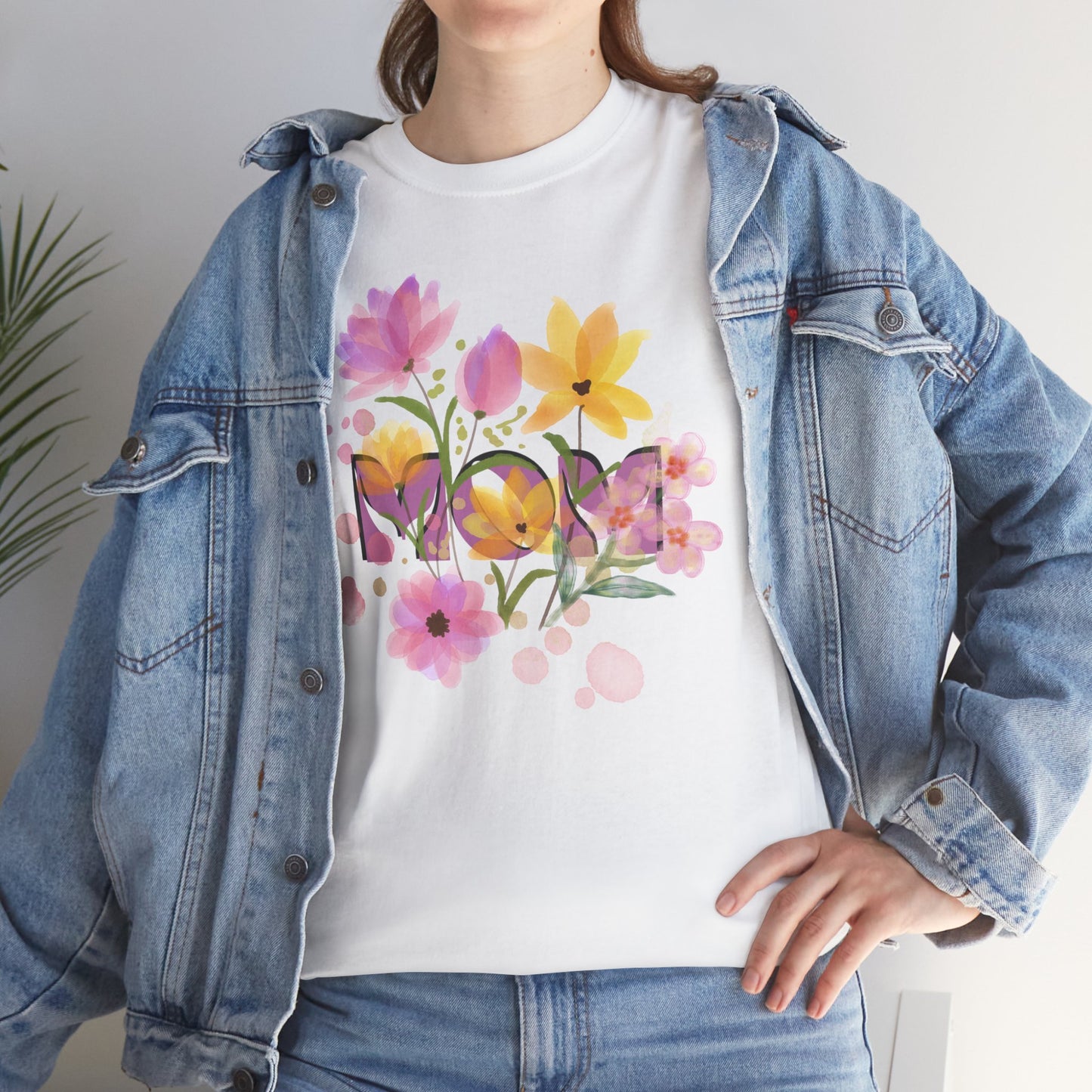 Soft Floral Mom Tribute Design - Heavy Cotton Tee