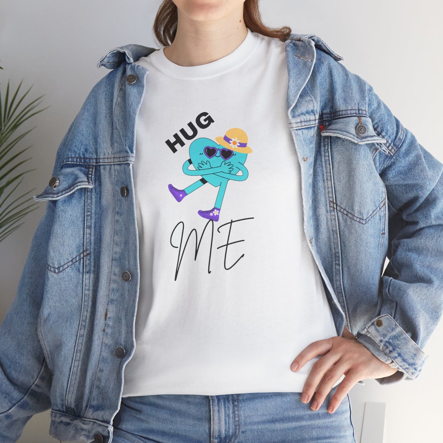 Unisex Heavy Cotton Tee HUG ME GIRL
