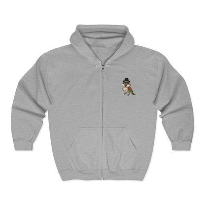 Unisex Heavy Blend Full Zip Hooded Sweatshirt Act of Kindness x Cigüita on Back