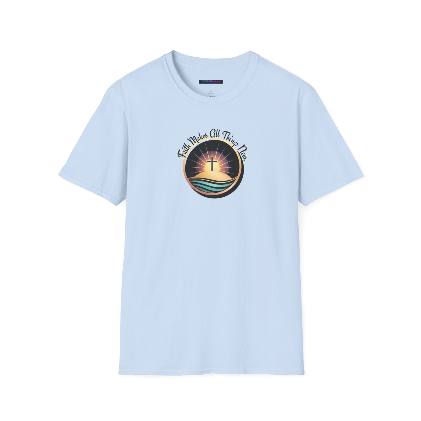 Unisex Softstyle T-Shirt - Shining Cross, Faith Makes All Things New