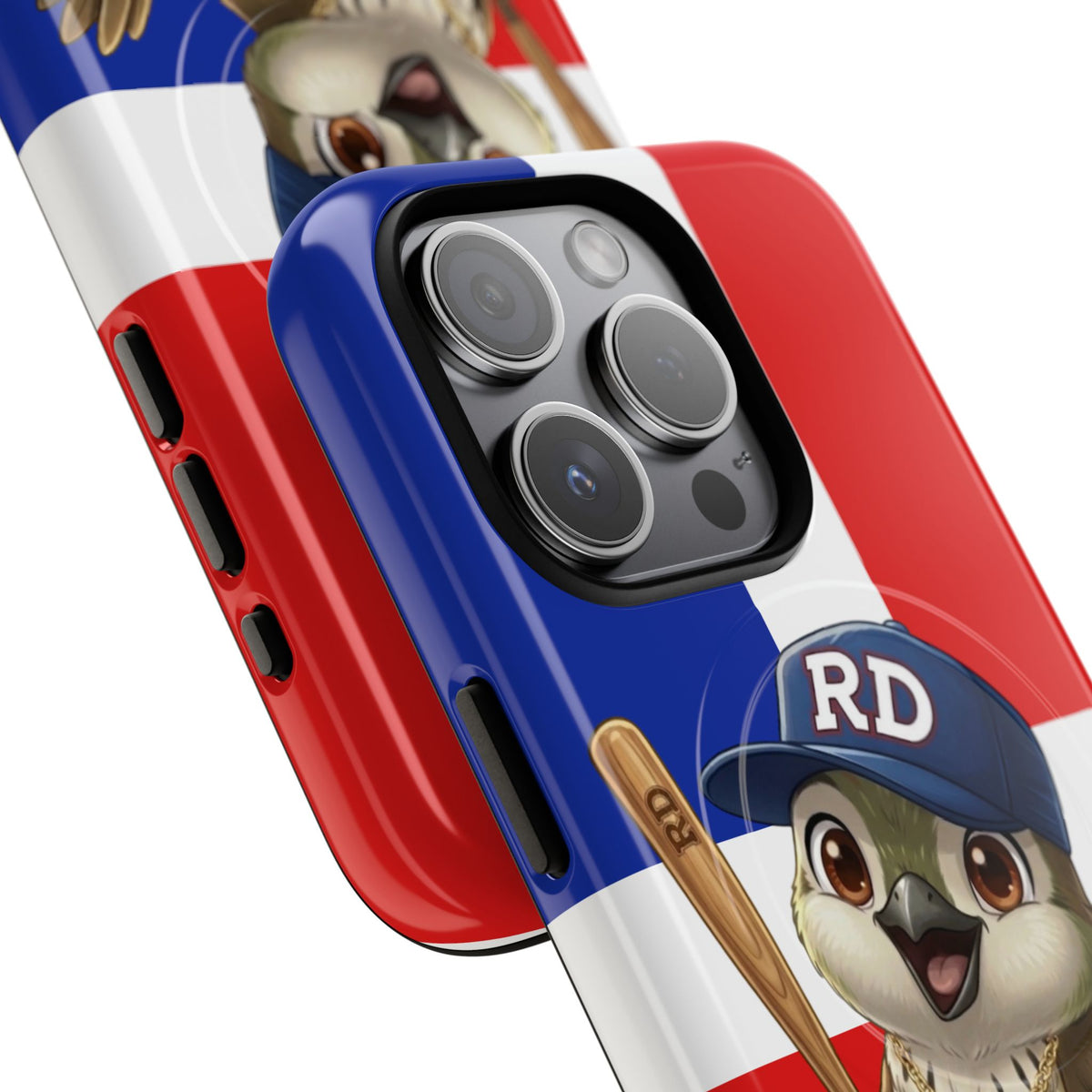 Dominican flag with Cigüa ready for baseball Tough Magnetic Iphone Cases