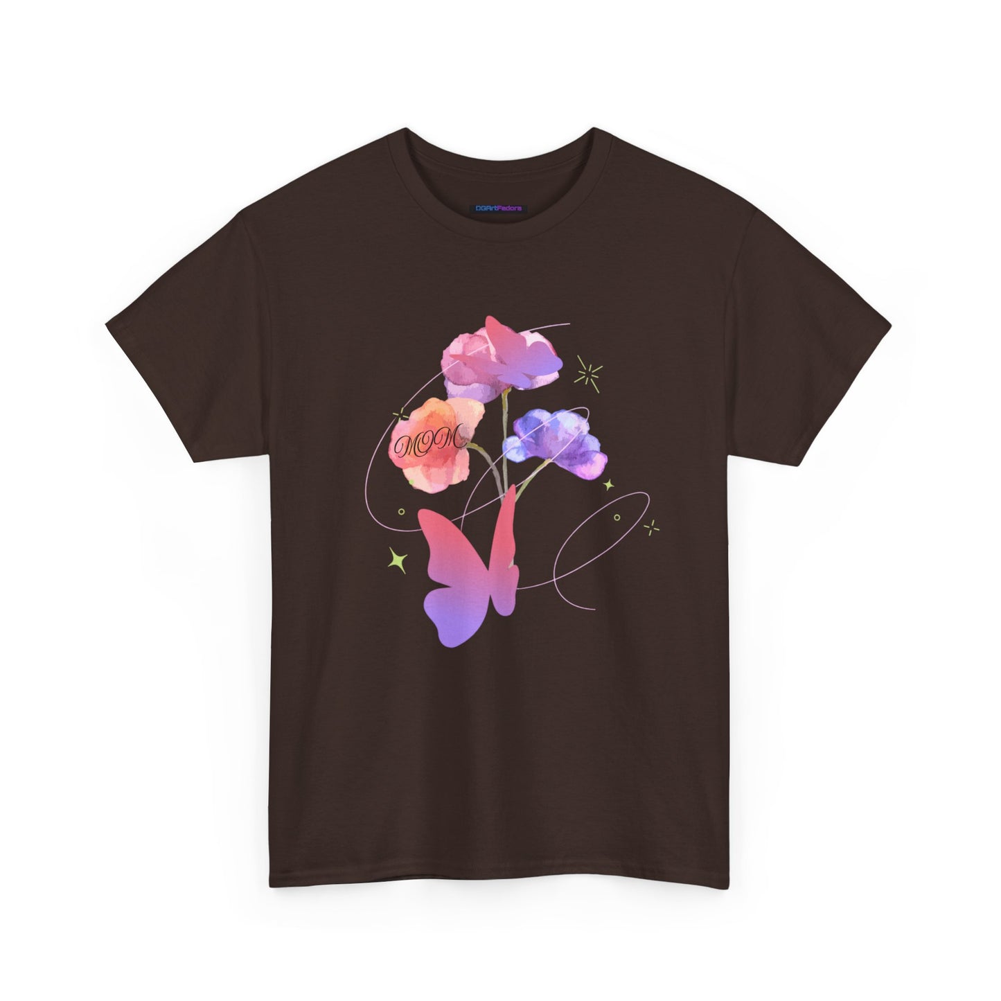 Dreamy Watercolor Flowers & Butterfly - Heavy Cotton Tee