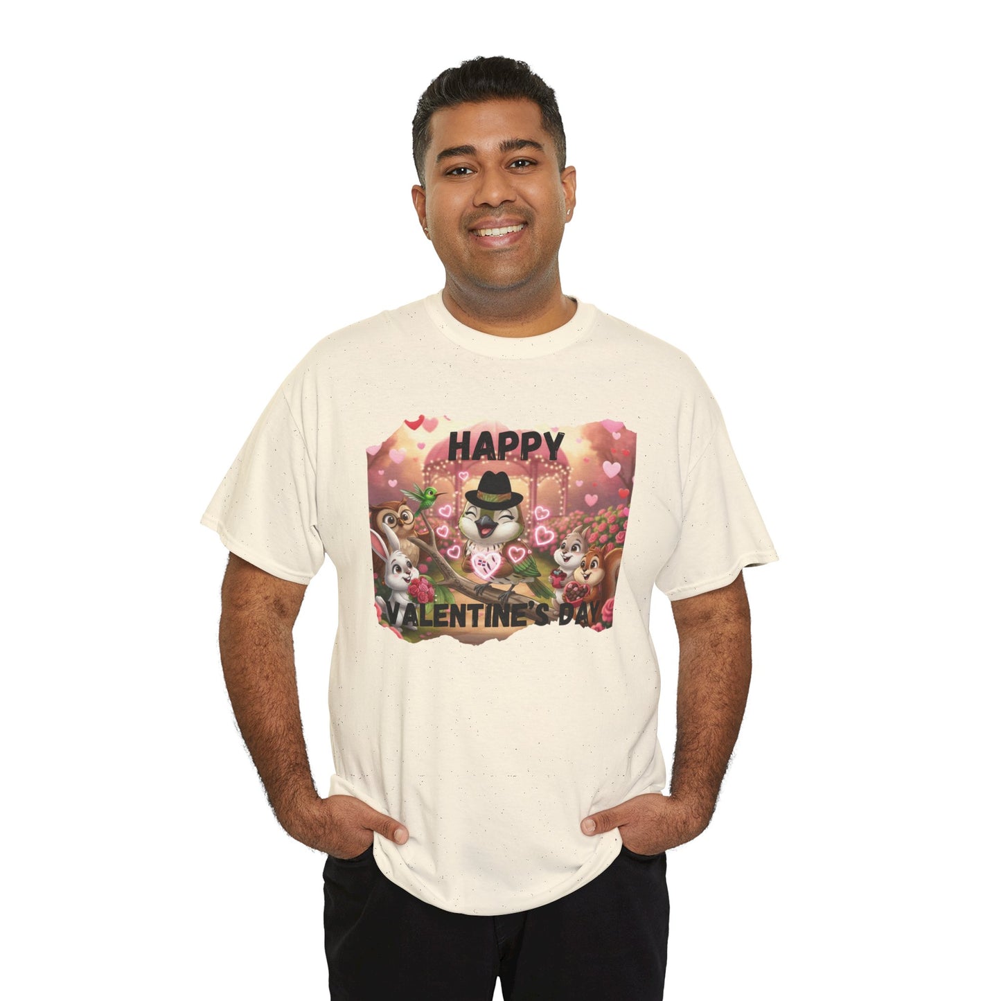 Unisex Heavy Cotton Tee Valentine's Day Ciguita and Friends