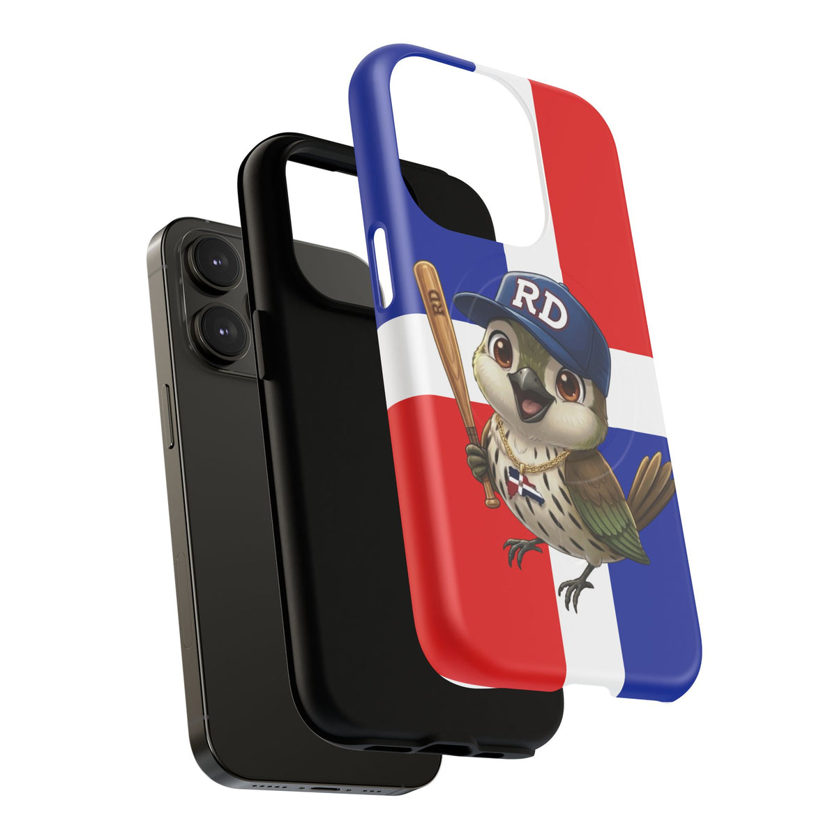 Dominican flag with Cigüa ready for baseball Tough Magnetic Iphone Cases