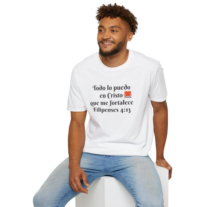 Unisex Softstyle T-Shirt - Filipenses 4:13 - Todo lo puedo en Cristo que me fortalece