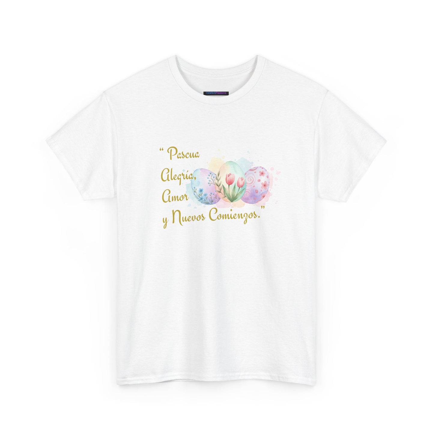 Unisex Heavy Cotton Tee - Easter, Joy, Love, & New Beginnings (Spanish Version)