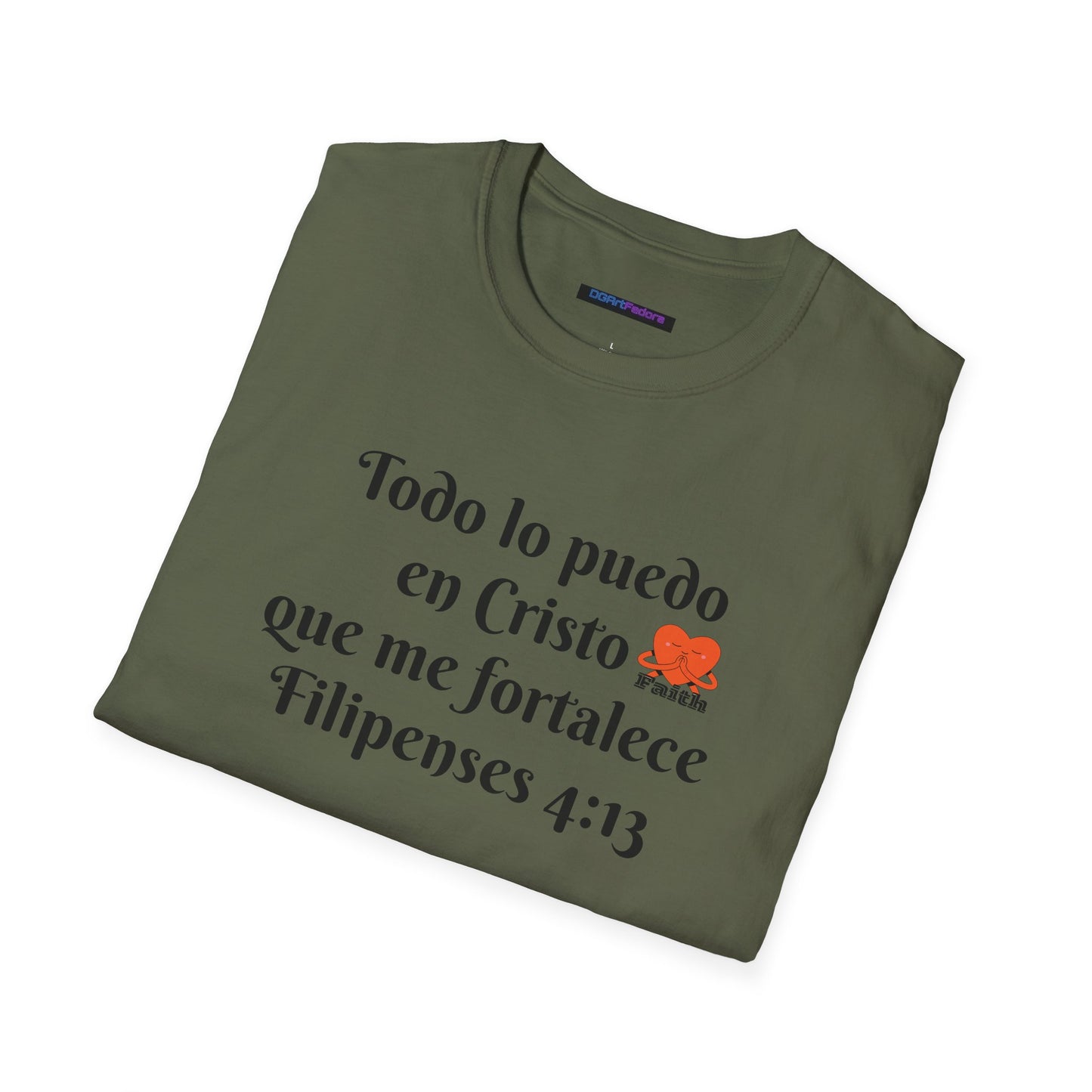 Unisex Softstyle T-Shirt - Filipenses 4:13 - Todo lo puedo en Cristo que me fortalece