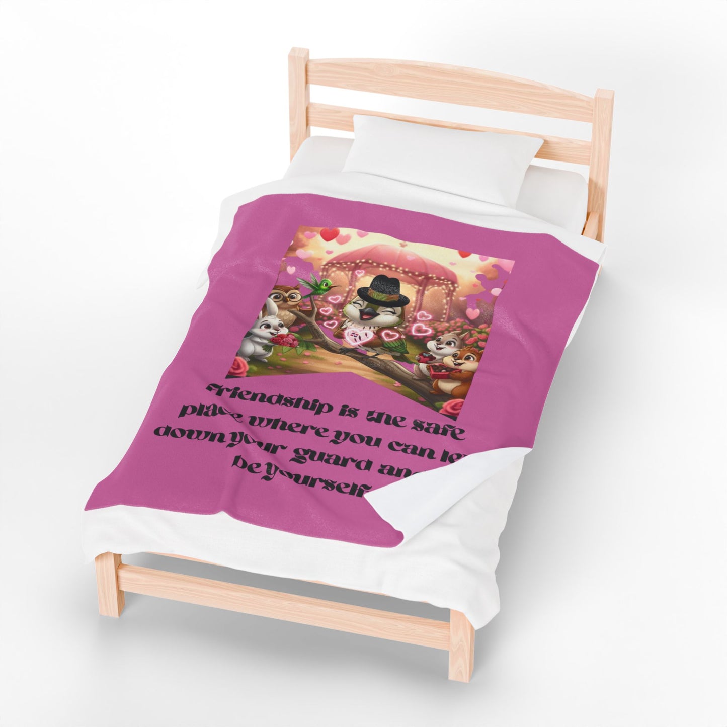 Velveteen Plush Blanket - Be Yourself Friendship