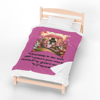 Velveteen Plush Blanket - Be Yourself Friendship