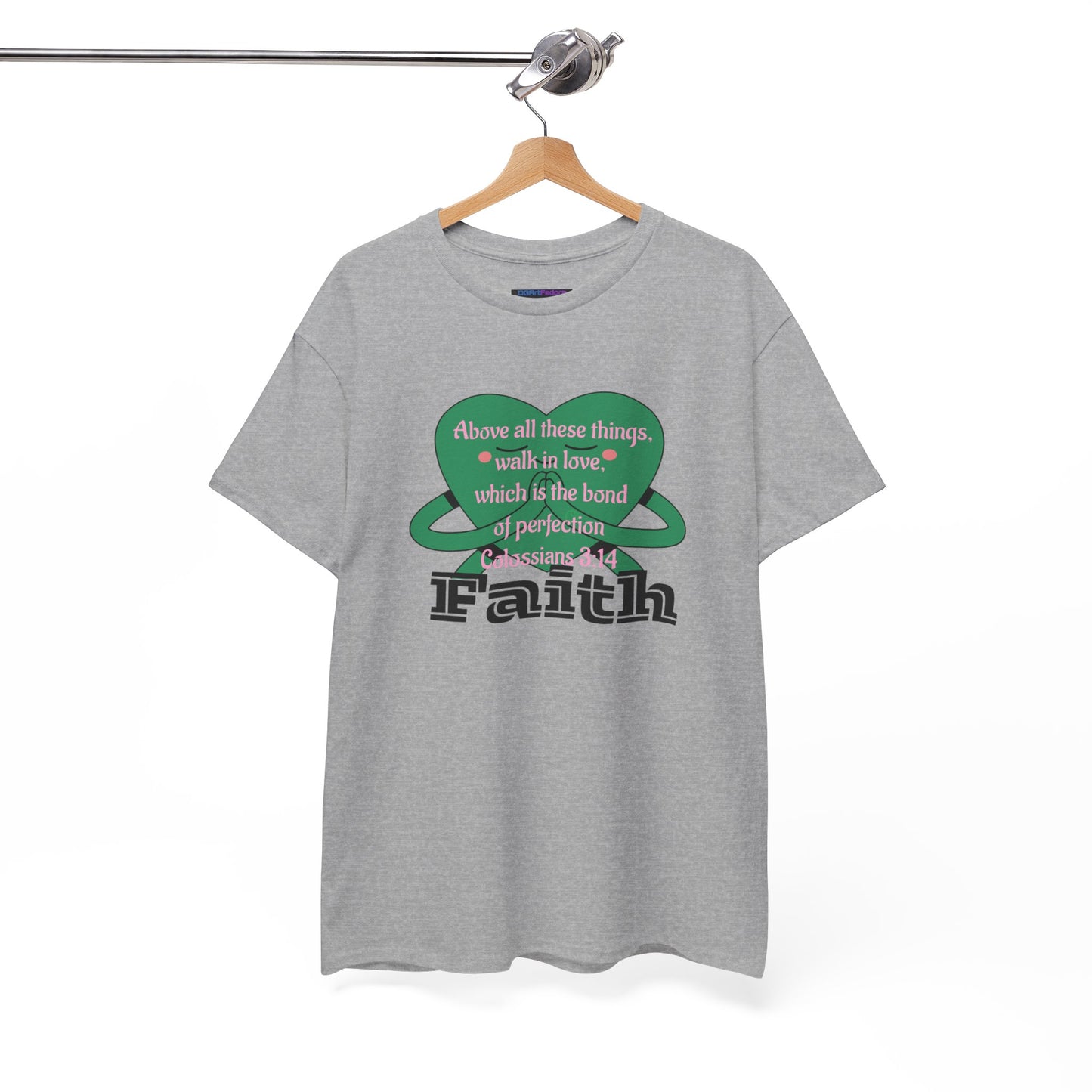 Unisex Heavy Cotton Tee -Faith, Colossians 3:14