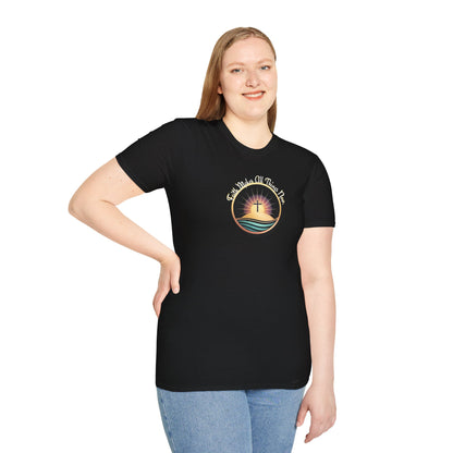 Unisex Softstyle T-Shirt - Shining Cross, Faith Makes All Things New