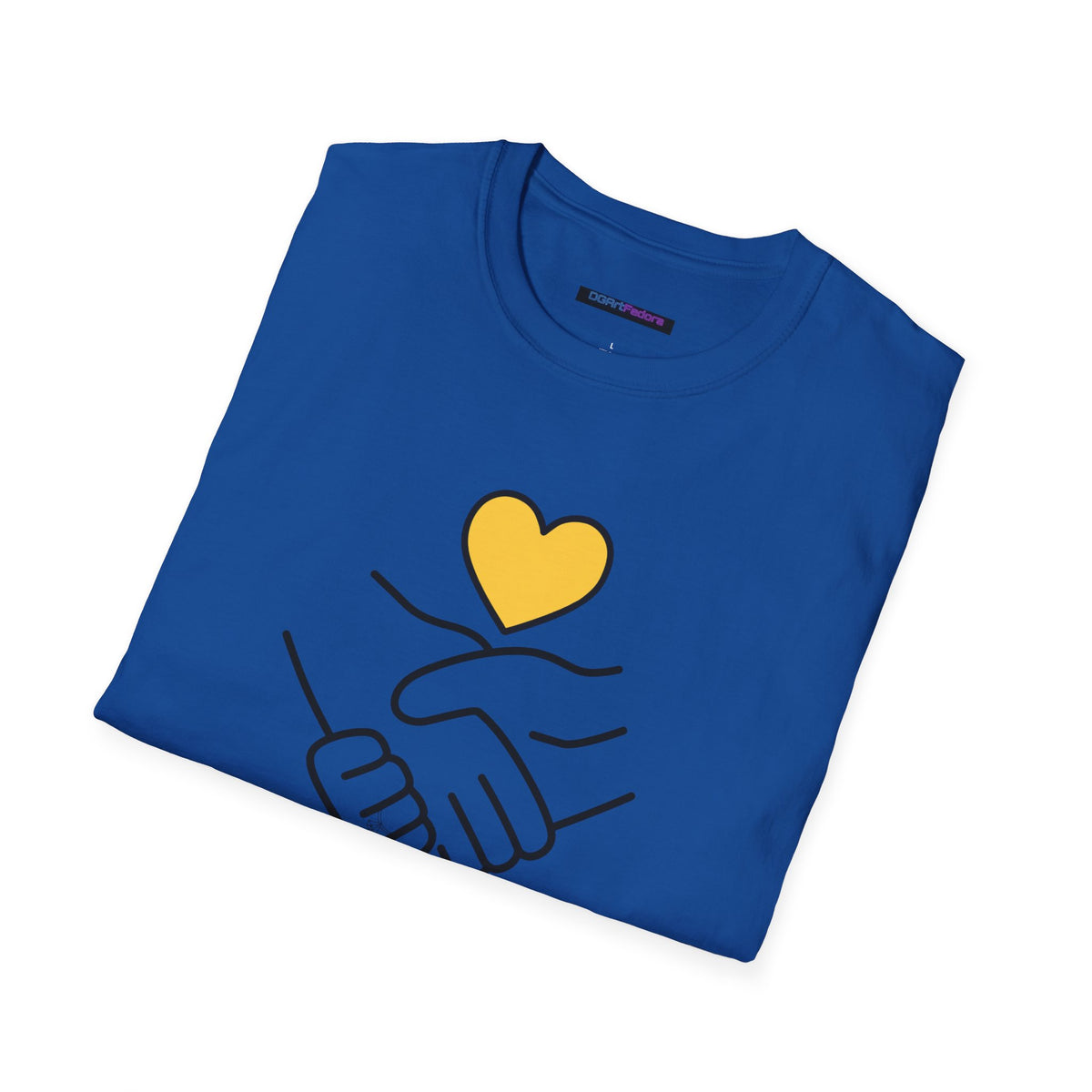 Unisex Softstyle T-Shirt Clasped Hands with Heart
