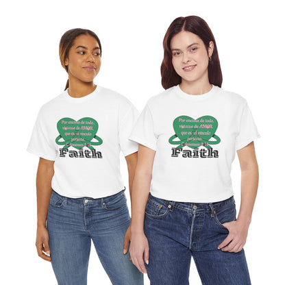 Unisex Heavy Cotton Tee - Fe (Faith), Colosenses 3:14