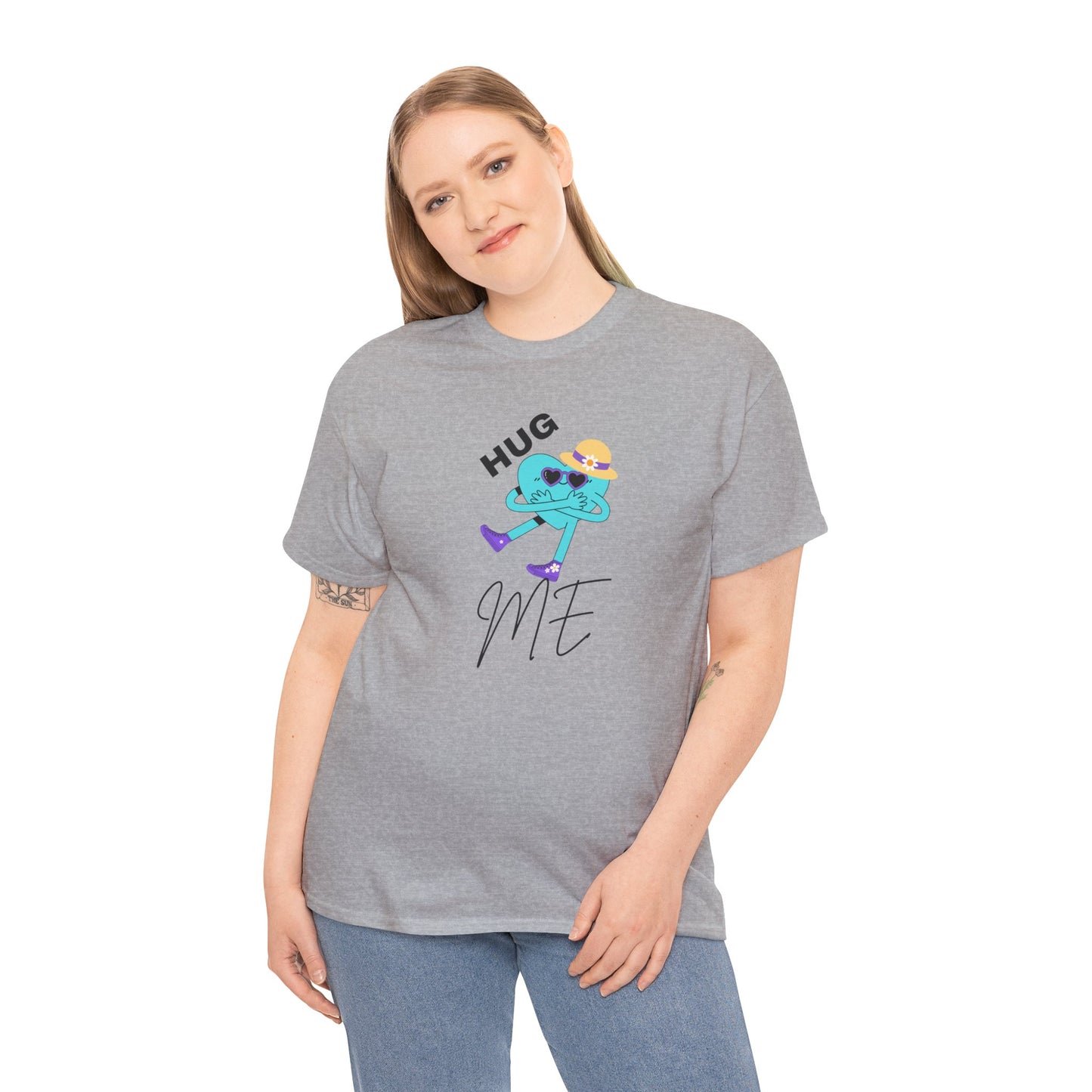 Unisex Heavy Cotton Tee HUG ME GIRL