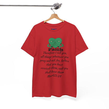 Unisex Heavy Cotton Tee - Faith Mark 11:24