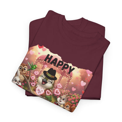 Unisex Heavy Cotton Tee Valentine's Day Ciguita and Friends