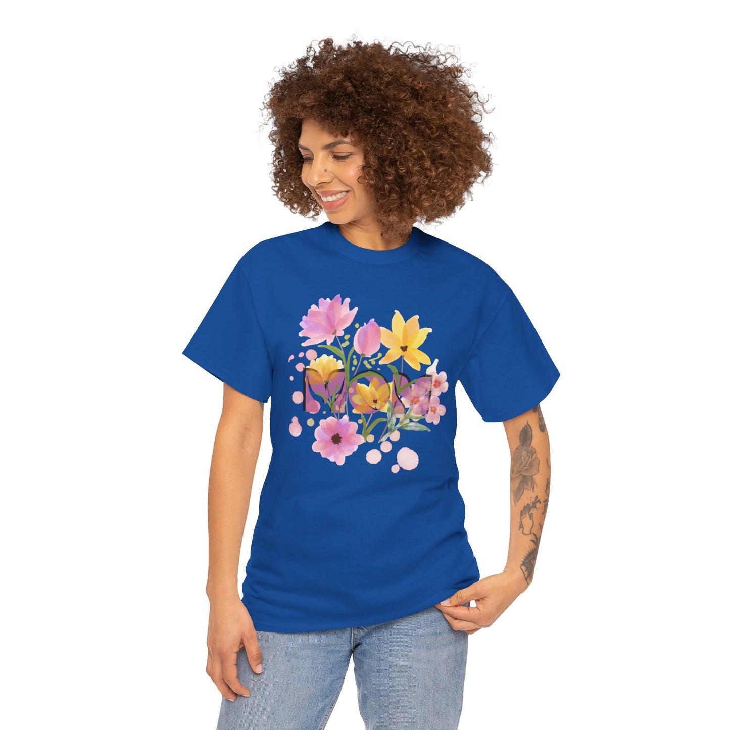 Soft Floral Mom Tribute Design - Heavy Cotton Tee