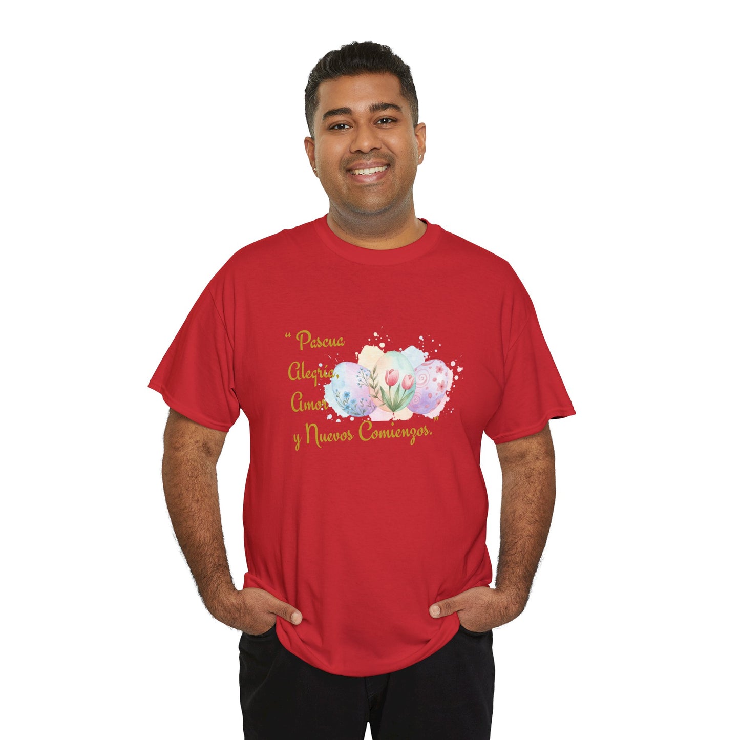 Unisex Heavy Cotton Tee - Easter, Joy, Love, & New Beginnings (Spanish Version)