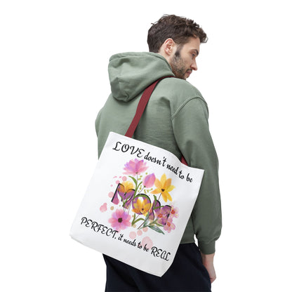 Love Is Real Inspirational Carryall Tote Bag