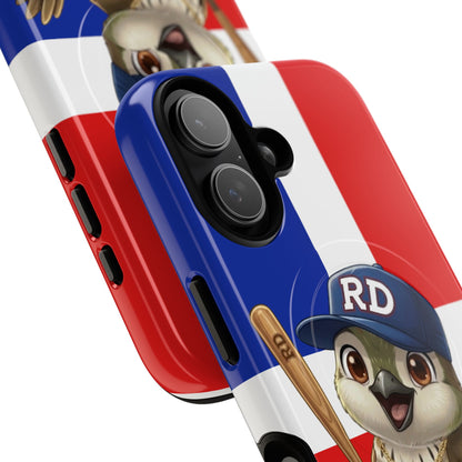Dominican flag with Cigüa ready for baseball Tough Magnetic Iphone Cases