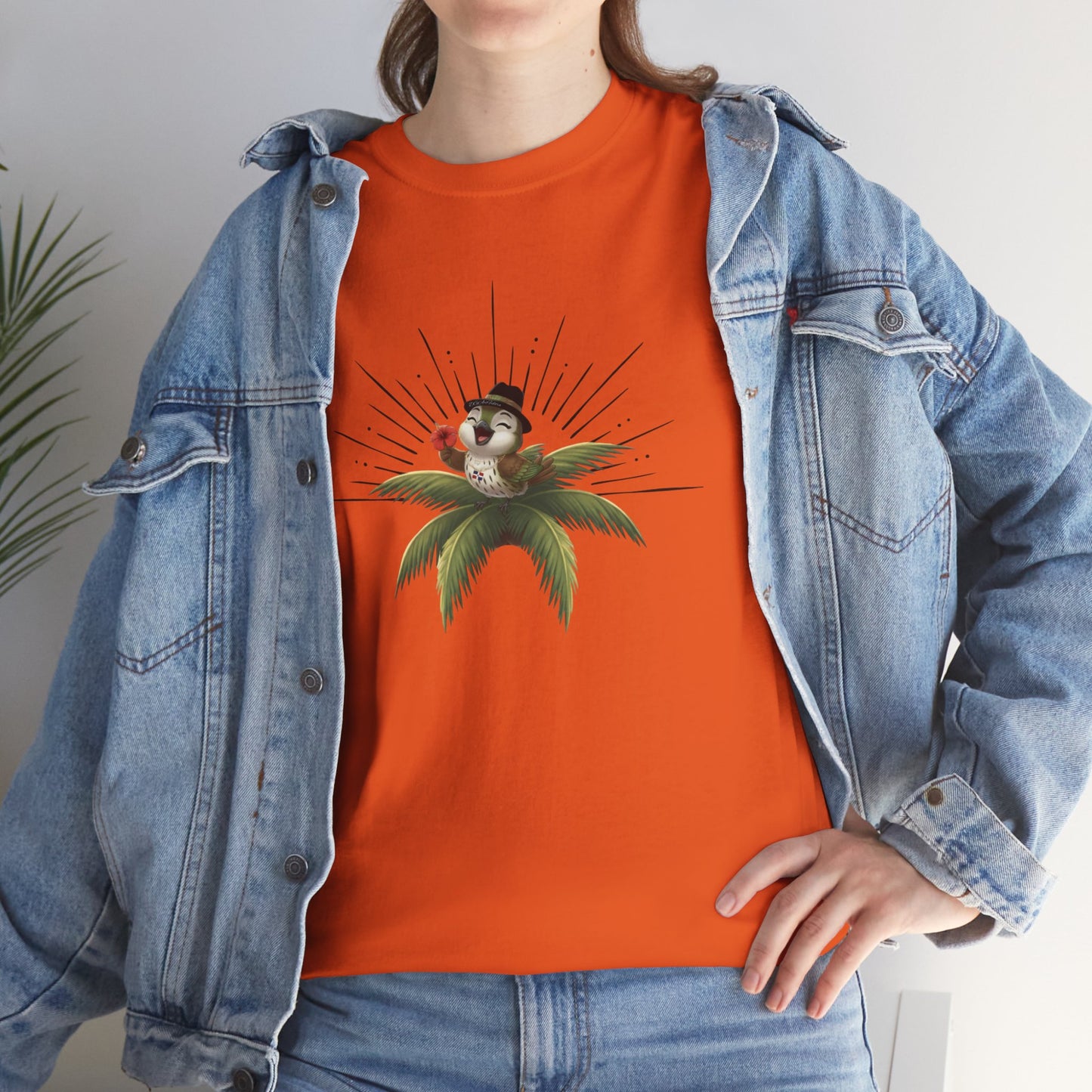 Unisex Heavy Cotton Tee Ciguita Tropical Sunrise