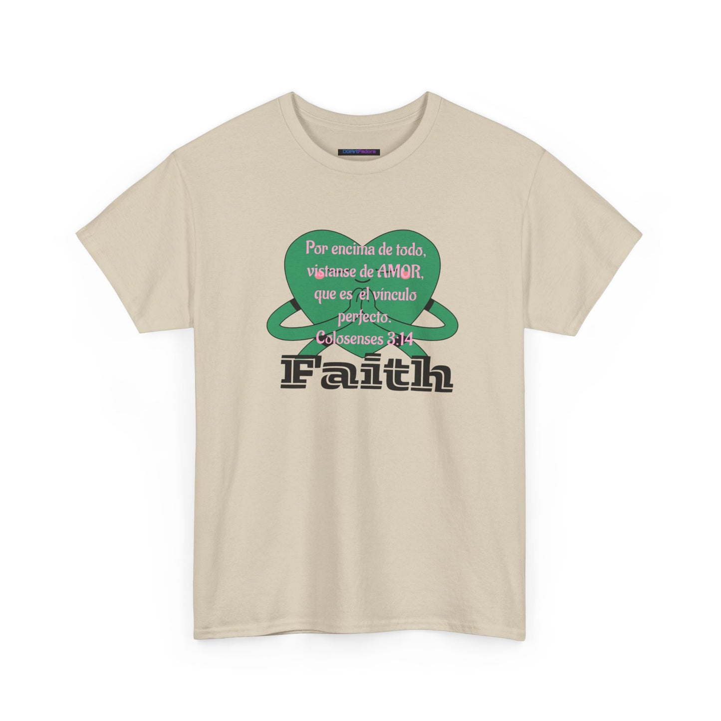 Unisex Heavy Cotton Tee - Fe (Faith), Colosenses 3:14