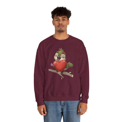 Unisex Heavy Blend Crewneck Sweatshirt Ciguita Hugging a Heart
