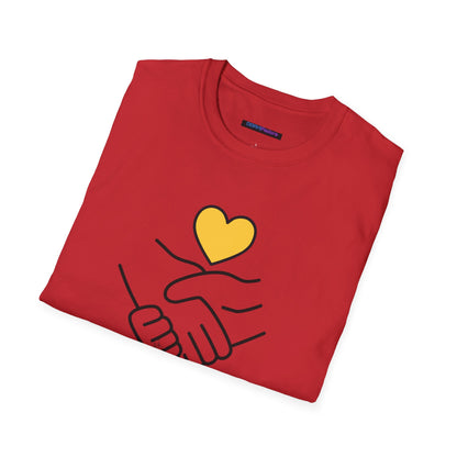 Unisex Softstyle T-Shirt Clasped Hands with Heart