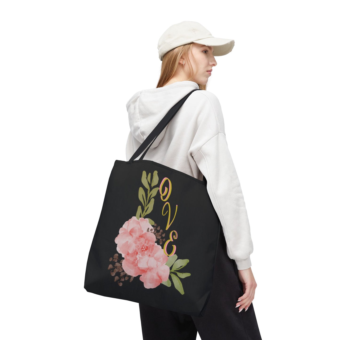 Floral “Love” Design - Tote Bag