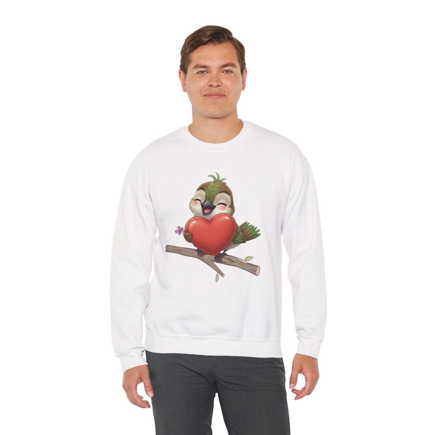 Unisex Heavy Blend Crewneck Sweatshirt Ciguita Hugging a Heart