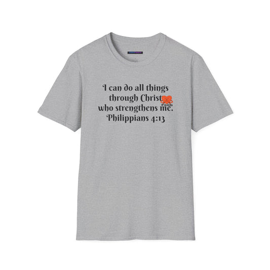 Unisex Softstyle T-Shirt -Philippians 4:13 - I can do all things