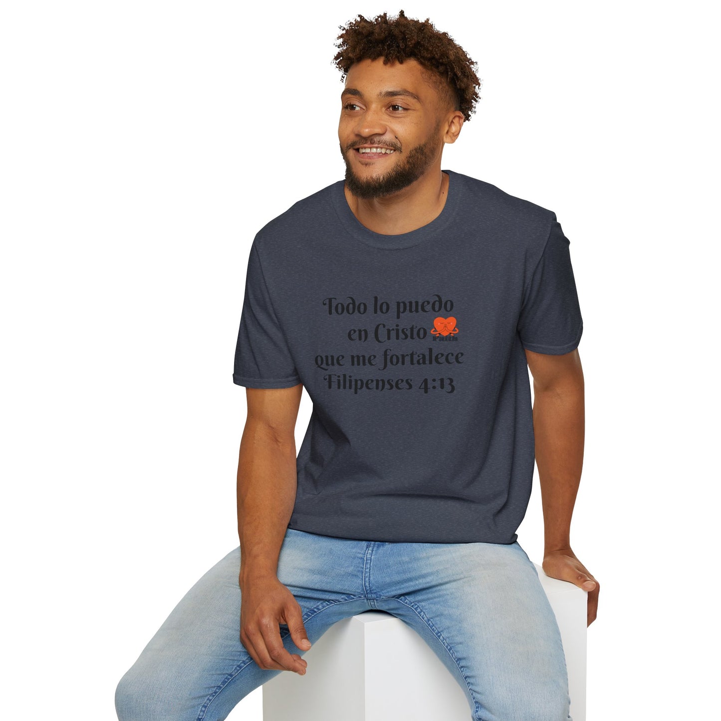 Unisex Softstyle T-Shirt - Filipenses 4:13 - Todo lo puedo en Cristo que me fortalece