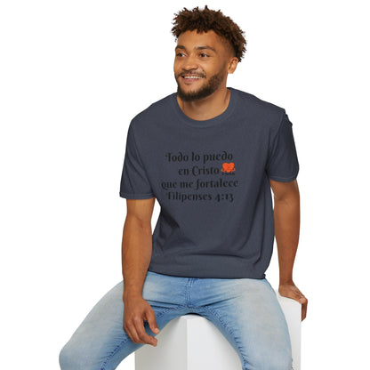 Unisex Softstyle T-Shirt - Filipenses 4:13 - Todo lo puedo en Cristo que me fortalece