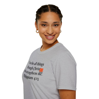 Unisex Softstyle T-Shirt -Philippians 4:13 - I can do all things