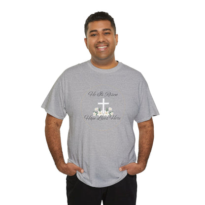 Unisex Heavy Cotton – He is Risen, Hope Lives Here
