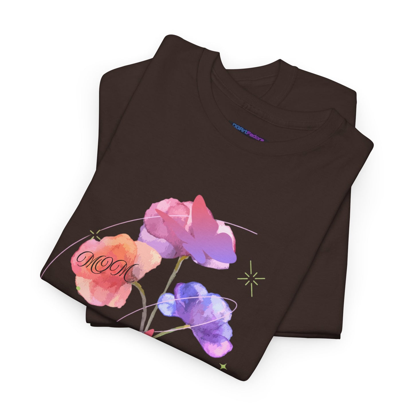 Dreamy Watercolor Flowers & Butterfly - Heavy Cotton Tee