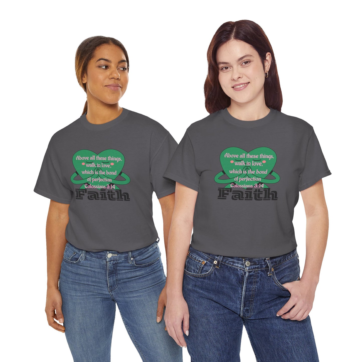 Unisex Heavy Cotton Tee -Faith, Colossians 3:14