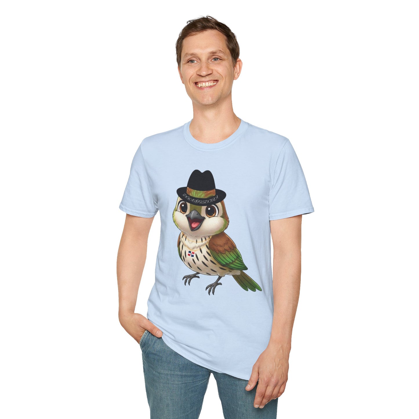 Unisex T-shirt Ciguita the Palmchat with Hat & Chain