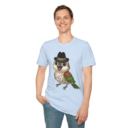 Unisex T-shirt Ciguita the Palmchat with Hat & Chain