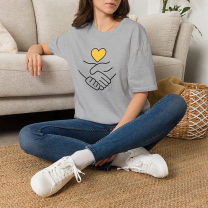 Unisex Softstyle T-Shirt Clasped Hands with Heart